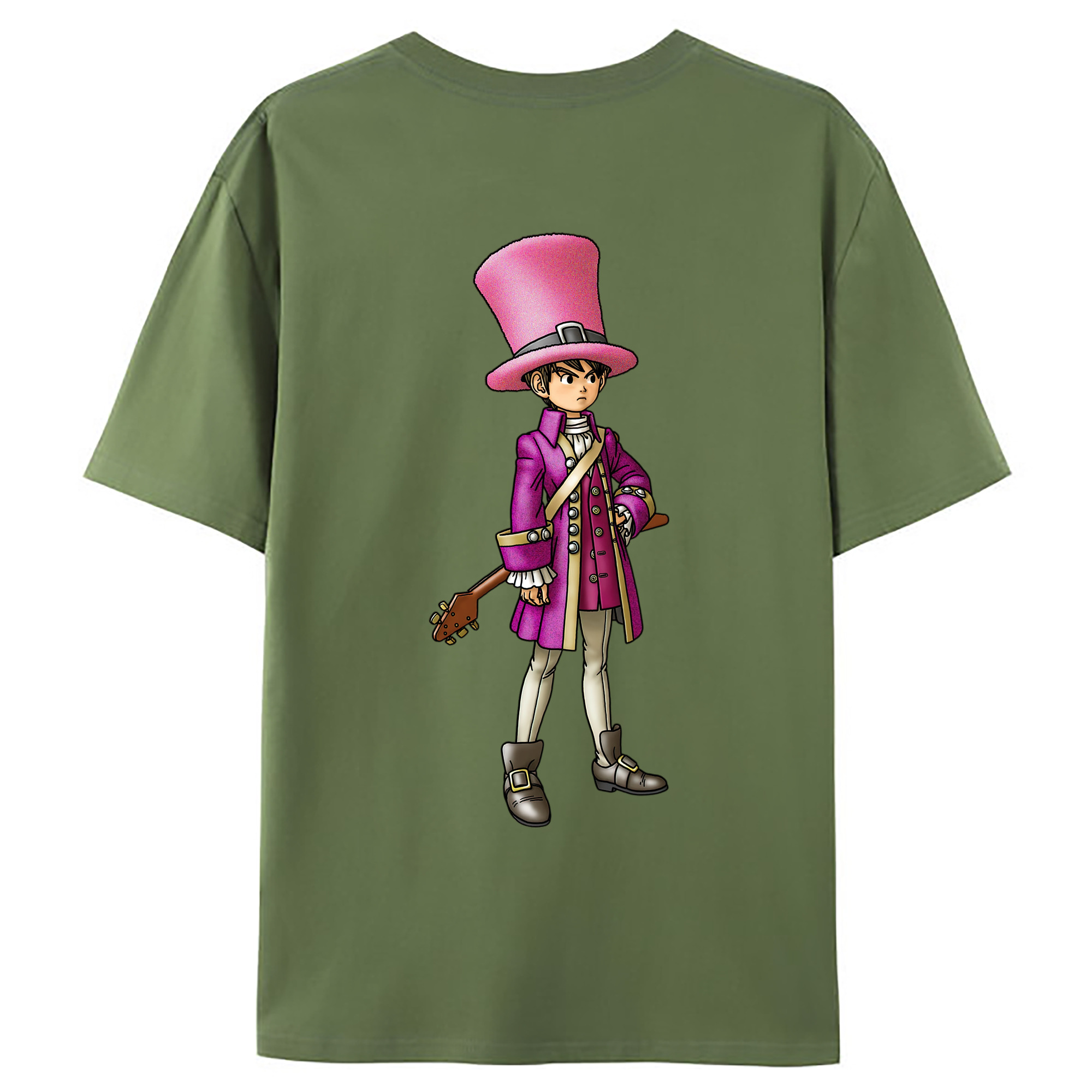 （画像用） ドラゴンクエスト Doragon Kuesuto Dragon Quest 綿100％ メンズ半袖Tシャツ（バックプリント） 通気性